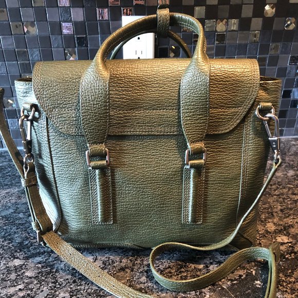 Philip Lim Medium Pashli Satchel Bag, Army Green - Picture 2 of 7